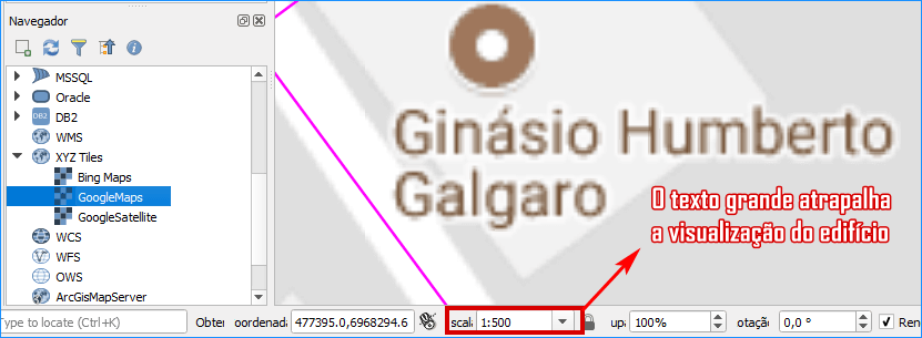 Escala 1:500 no XYZ Server