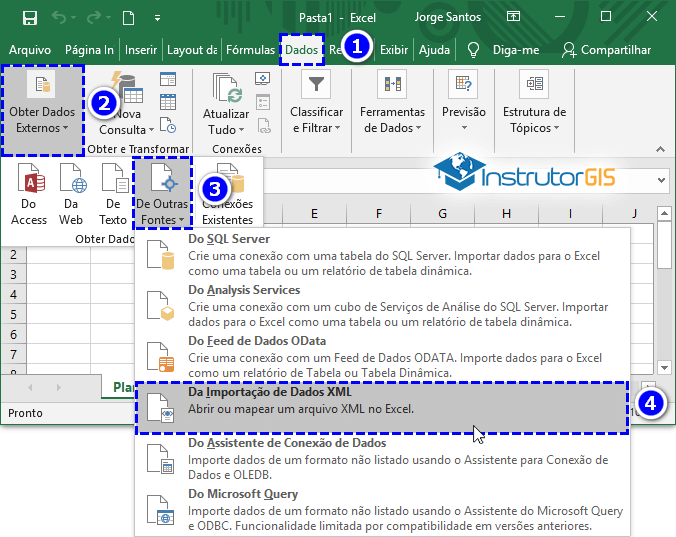 Obter XML - Dados Externos do Excel