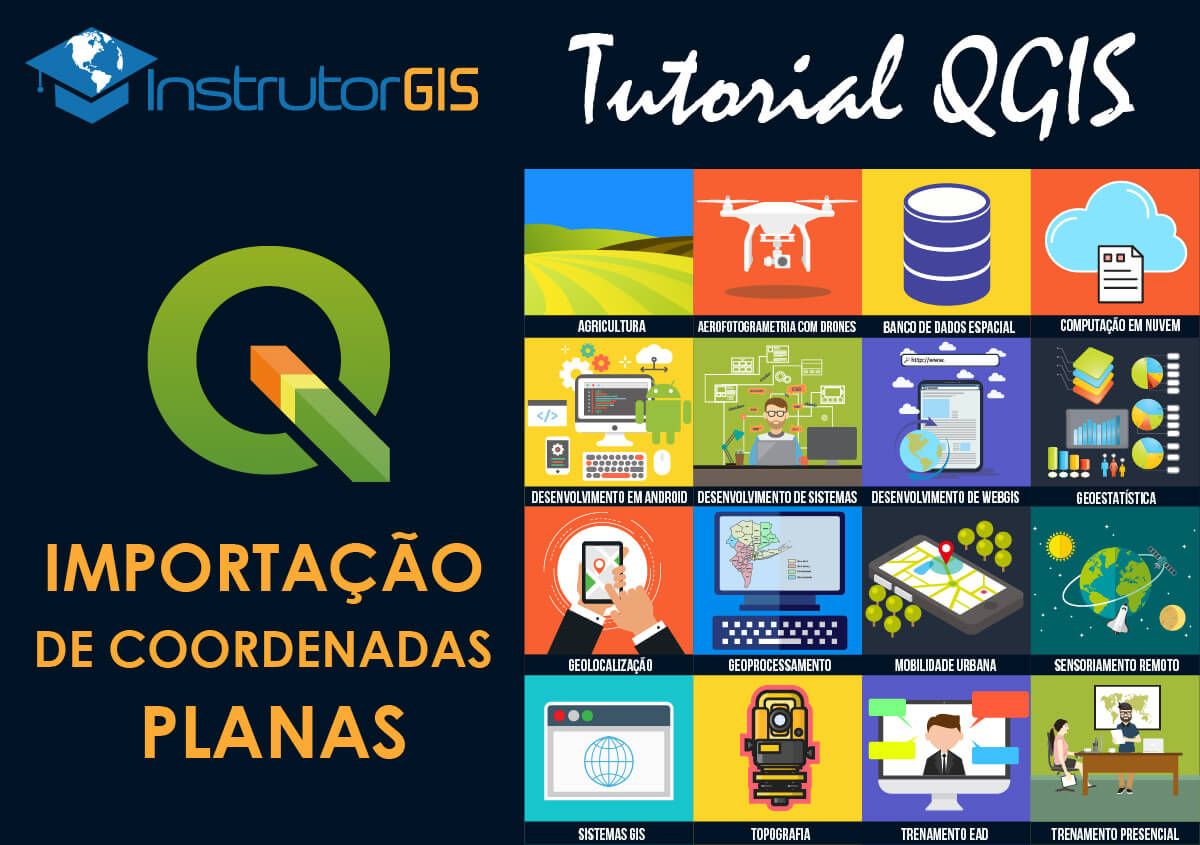 QGIS 3: Importação de Coordenadas Planas